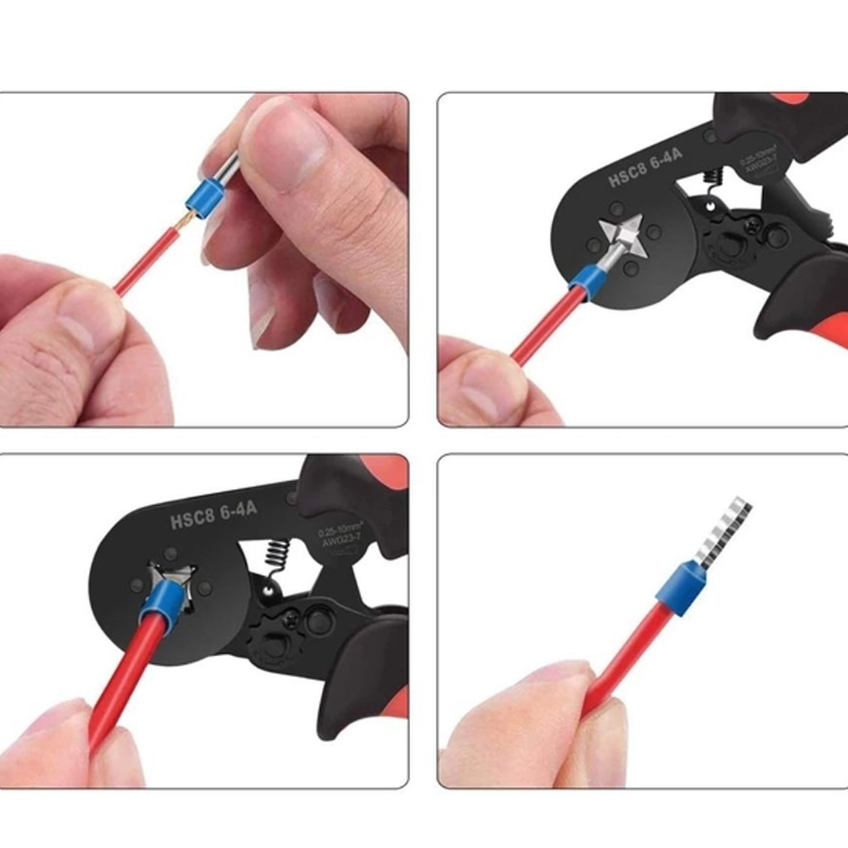 Prensa Terminal Pin/FERRULE Manual, 0.25-10 mm2(AWG23-8), THC8 6-4 - Imagen 3