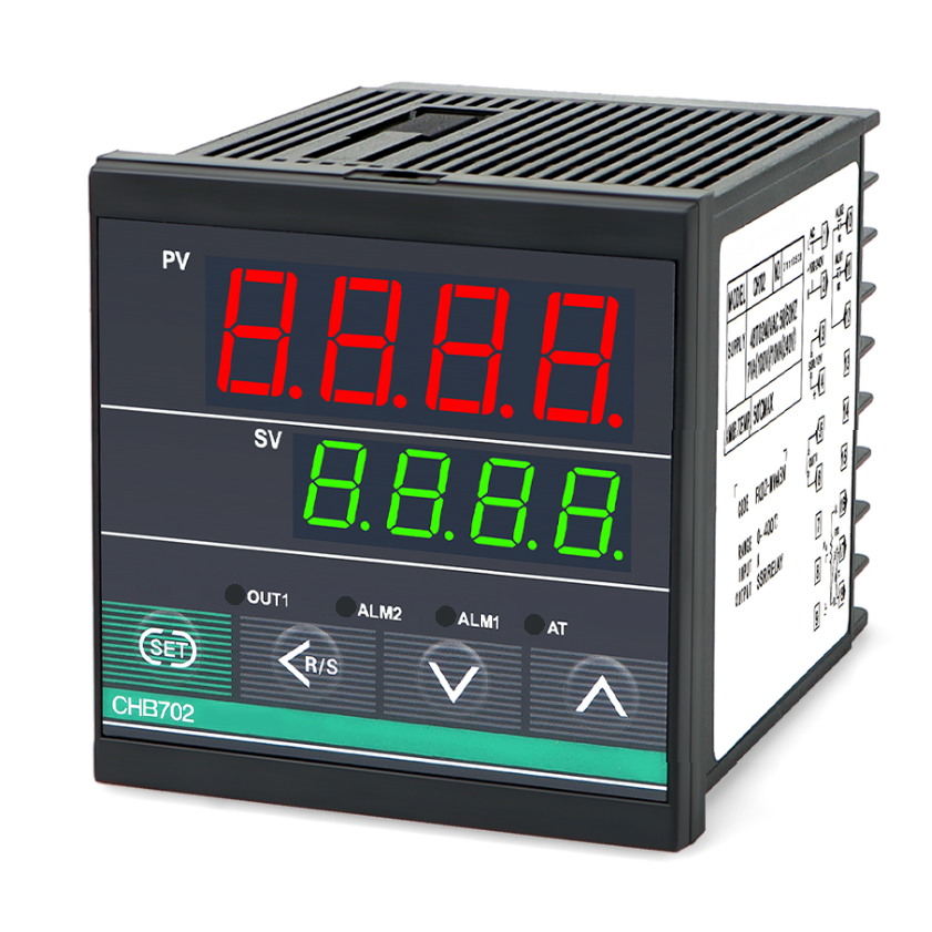 Controlador de Temperatura (72x72mm), Termostato de Doble Salida SSR+Rele con Pantalla Digital PID, CHB702