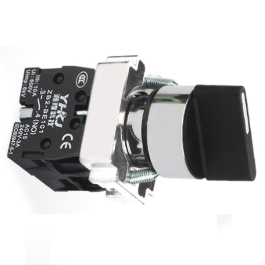 Selector Interruptor de 3 Posiciones Metalico Ø22