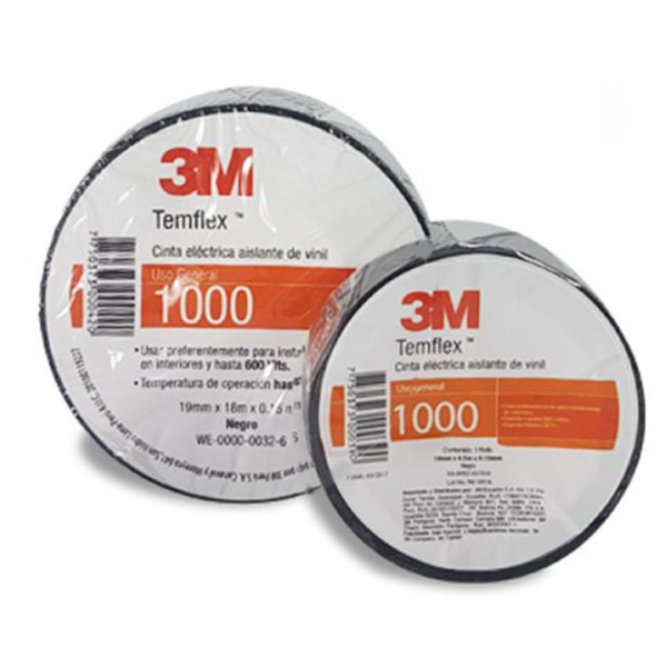 Cinta Electrica Aislante de Vinil 3M™ Temflex® 1000