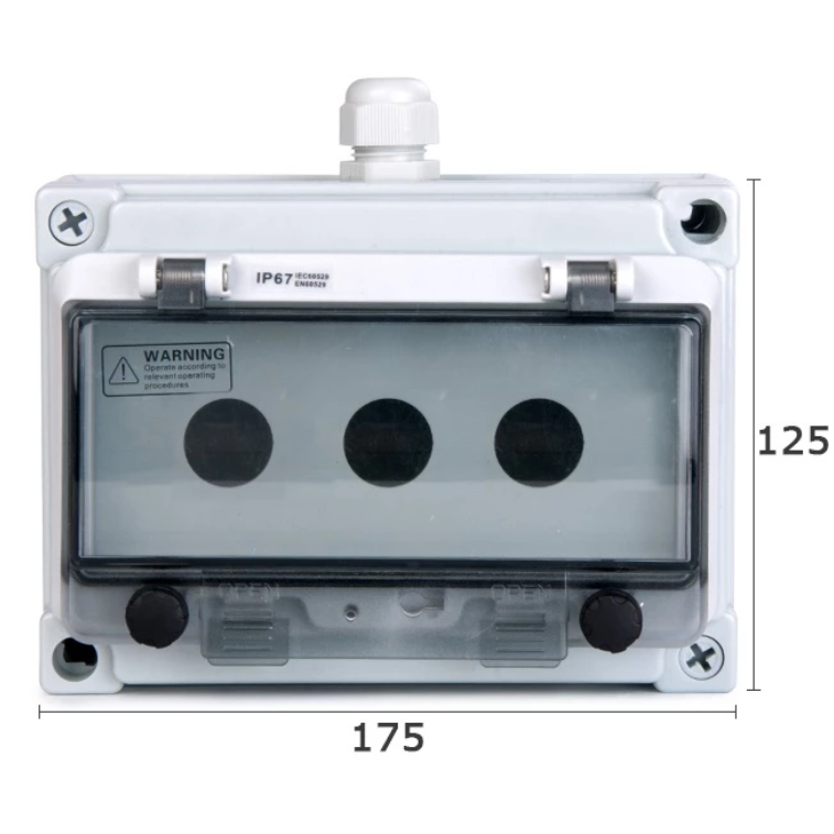 Caja Impermeable de Conexiones de 3 Orificios, Caja de Control Electrico IP67