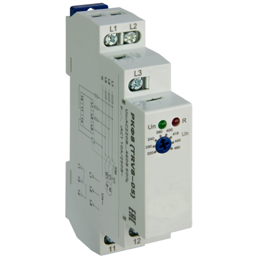 Rele Falta de Fase Secuencia MIN-MAX Tension, TRV8-08/M460