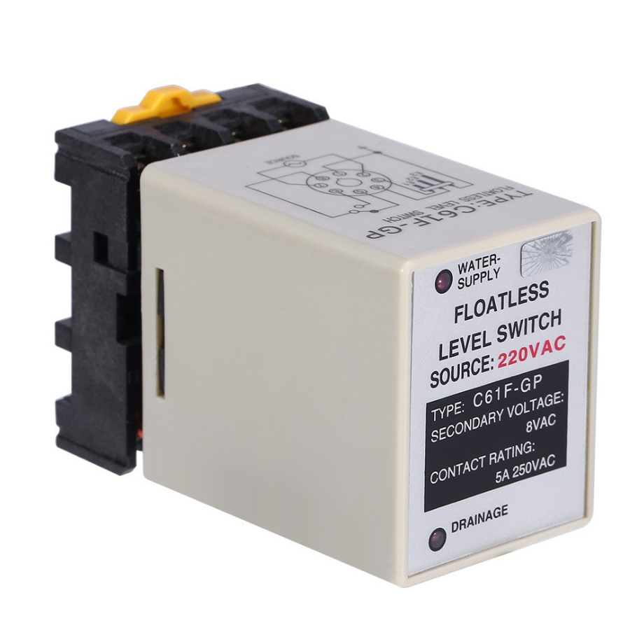 Controlador de Interruptor de Nivel de Agua sin Flotador con Base, C61F-GP