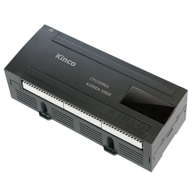 Controlador Logico Programable (PLC) KINCO con 22 DI, 20 DO (8T + 12R), 6 AI y 2 AO, K209EA‑50DX