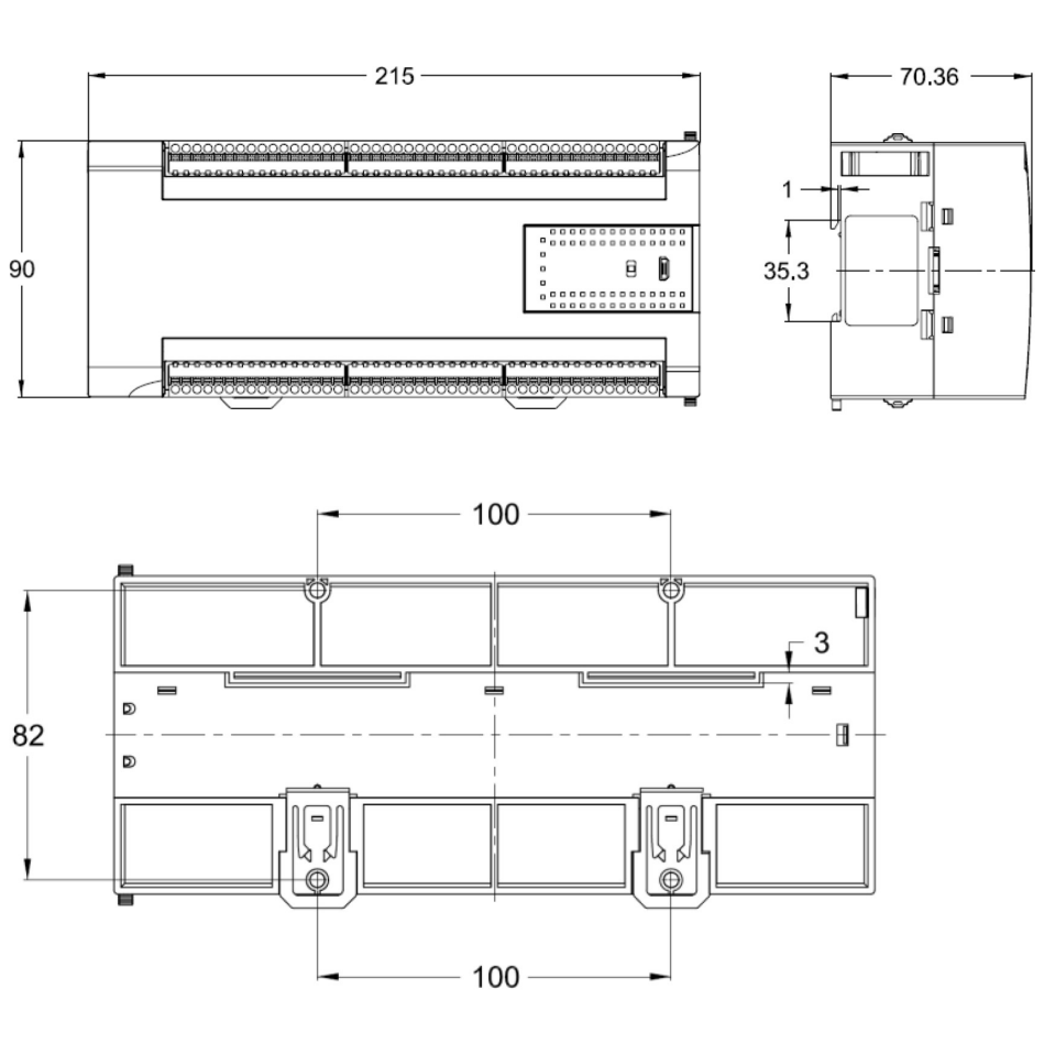 Controlador Logico Programable (PLC) KINCO con 22 DI, 20 DO (8T + 12R), 6 AI y 2 AO, K209EA‑50DX - Imagen 4