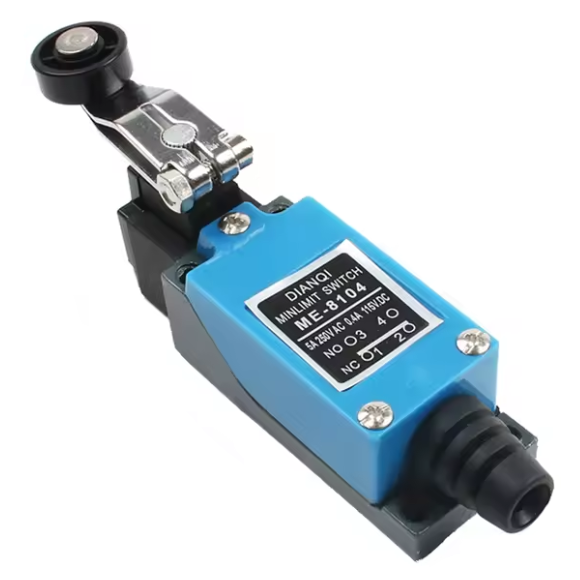 Final de Carrera, Interruptor de Limite, Limit Switch IP65, Brazo de Palanca con Rodillo Giratorio, ME-8104
