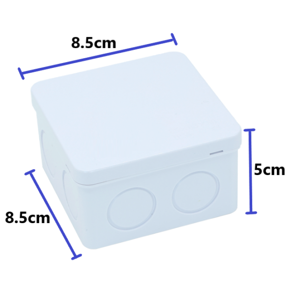 Caja Plastica (8.5x8.5x5), Sobreponer Interior IP65