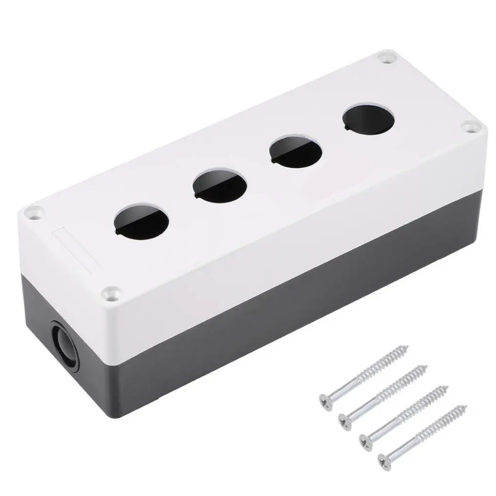 Caja para Botonera de Ø22mm Plastica, 4 Orificios
