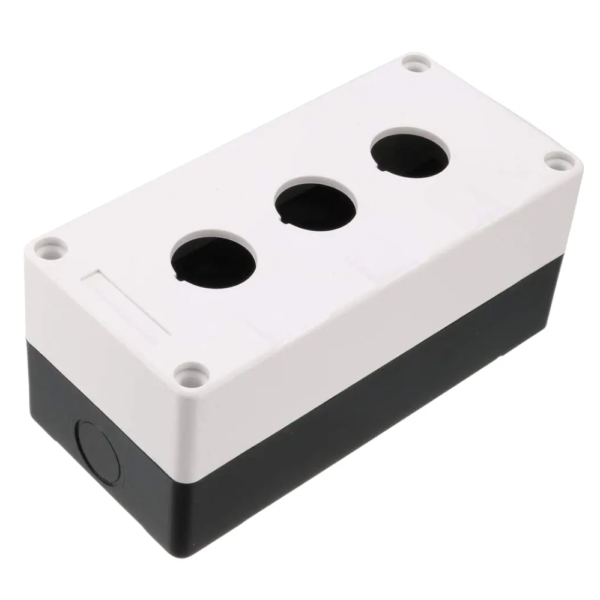 Caja para Botonera de Ø22mm Plastica, 3 Orificios