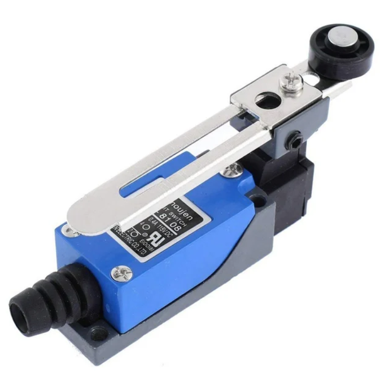 Final de Carrera, Interruptor de Limite, Limit Switch IP65, Brazo de Palanca Giratorio Ajustable con Rodillo, ME-8108