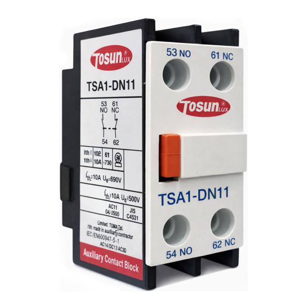 Contacto Auxiliar 1NA+1NC TOSUN, TSA1-DN11