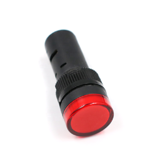 Luz Piloto Led ROJO (Ø16) para Indicar Alarma o Condicion Peligrosa, Testigo, Indicador de 220VAC, 24VDC, 12VDC, AD16-16CR