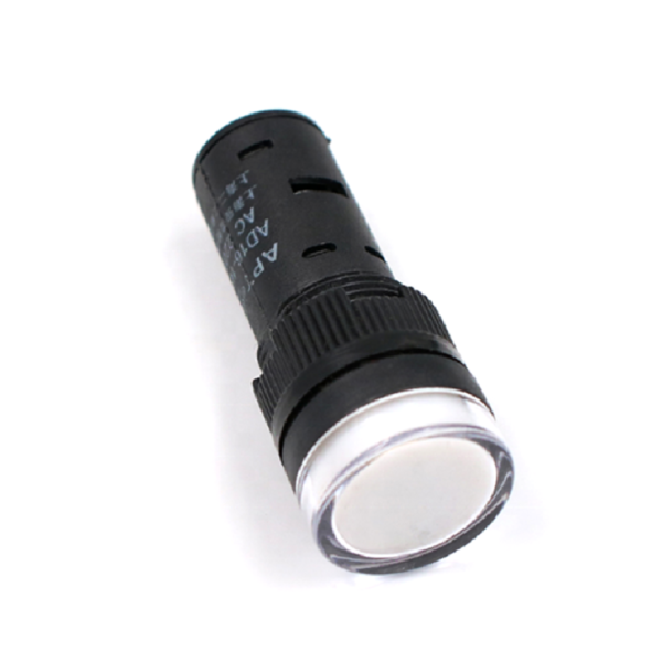 Luz Piloto Led BLANCO (Ø16) para Indicar Condicion General o Estado Neutro, Testigo, Indicador de 220VAC, 24VDC, 12VDC, AD16-16CW