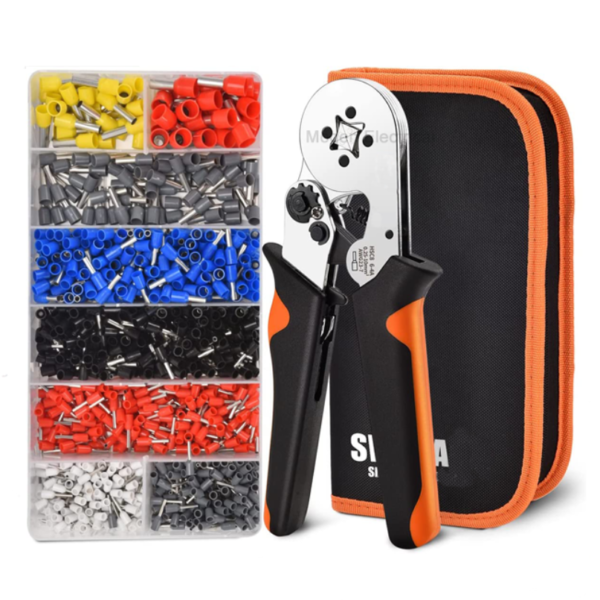 SET, KIT de Herramienta de Crimpado Manual de Puntera o Terminal Tipo PIN + KIT 1200u, SN6-4