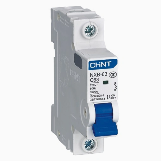 1P Disyuntor Termico Unipolar MCB, CHINT, NXB-63
